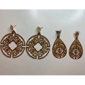 Two pairs of Gorgeous Gold Earrings
